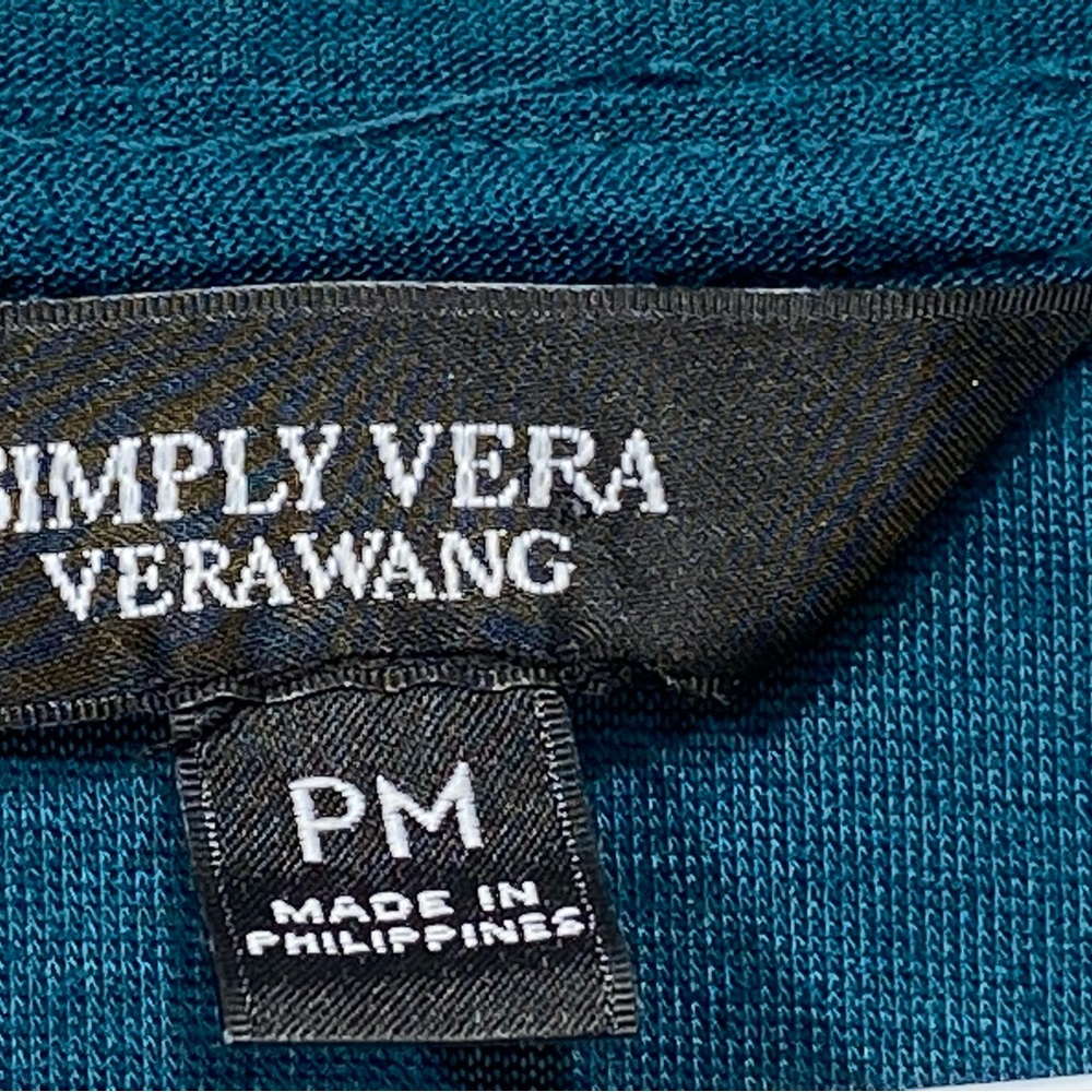 Vera Wang Teal Textured Blouse - Picture 3 of 6